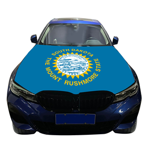 Couverture de capot de voiture nationale abordable drapeau Dakota du Sud couverture de moteur de voiture drapeau vente directe d'usine <span class=keywords><strong>tissu</strong></span> polyester - Product Image 5