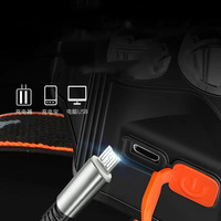 Lampe frontale rechargeable à 7 LED Lampe frontale rechargeable USB pour le camping en plein air, le cyclisme, la course à pied et la pêche