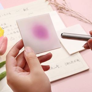 HengXin UV Discoloration Transparent Sticky Note Creative Stationery Memo <b>Pad</b> With Sticky 3*3inch - Product Image 2