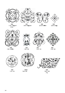 Componentes Metálicos Arquitectónicos Ornamentales, Paneles de Barandilla de Hierro Forjado para Puertas, Vallas, Barandillas y Balaustradas - Product Image 3