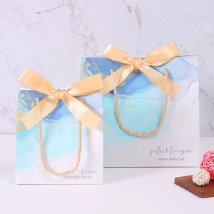 Biểu Tượng Tùy Chỉnh In Quần Áo Đồ Trang Sức Nhỏ Nhỏ Sang Trọng Túi Giấy Màu Xanh Lá Cây Ủng hộ Đám Cưới Quà Tặng Giấy Túi Với Ribbon Xử Lý - Product Image 6