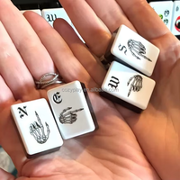 Nouveauté 2026 : Ensemble de Mahjong Américain de Luxe Portable, Édition Limitée, Motif Vampires et Fantômes, pour un Divertissement Mahjong d'Halloween