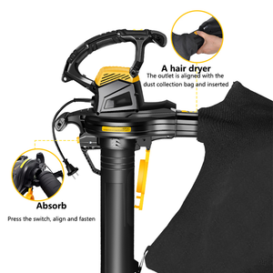 Soplador de Hojas Industrial Portátil de 3800W, Bolsa de Recolección de 40L, Velocidad del Viento de 350KM/H, Máquina de Limpieza de Polvo con Cable para Carreteras y Patios - Product Image 2