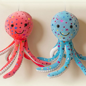 Custom Wholesale Marine Creature Blue <b>Ring</b> Octopus Stuffed Animals & Plush Toys for <b>Kids</b> Gift - Product Image 2