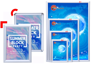 <strong>A4</strong> Wall-<strong>Mounted</strong> Aluminum Poster <strong>Frame</strong> <strong>with</strong> Anodized Finish UV-Resistant PET Cover Waterproof Easy Assembly - Product Image 6
