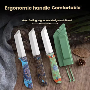 Mongolian Hand-held Meat Knife Portable Thickened Blade Barbecue Knife Steak Hand-held Meat Small Dining Fruit Knife - Product Image 2