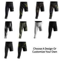 Collants de compression pour hommes, personnalisés, à une jambe, longueur 3/4, pour basketball et fitness, sous-vêtement technique, fabricant OEM de vêtements de sport