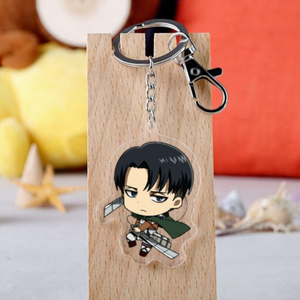 Porte-clés en acrylique transparent double face, dessin animé, anime, <span class=keywords><strong>Eren</strong></span>, <span class=keywords><strong>Mikasa</strong></span>, <span class=keywords><strong>Armin</strong></span> - Product Image 1