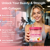 Gummies de créatine monohydrate 5000 MG pour femmes, complément de fitness avec collagène et vitamine D3 pour l'éclaircissement de la peau et le soutien énergétique