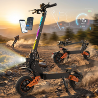 Электросамокат Tufront E5 Pro с двумя бесщеточными моторами по 1200 Вт, складной, высокопроизводительный, грузоподъемность 150 кг, запас хода 60 км, европейский склад
