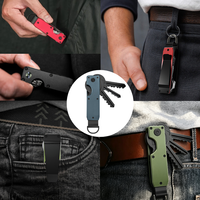 Dompet Kunci Anti Maling Serat Karbon, Pemblokir Sinyal RFID, Tempat Kartu Aluminium Logam, Pengatur Kunci