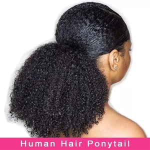 Extensions de queue de cheval avec cordon de serrage en cheveux humains bruts Highknight 10 à 30 pouces - Product Image 6