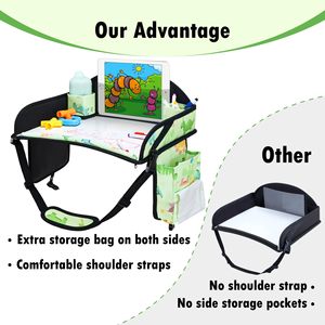 Muestra Gratuita, Bandeja de Juego para Asiento de Coche para Niños, Portavasos para Viajes, Bandeja de Viaje Relajante para Niños Pequeños, Organizador de Bandeja para Asiento de Coche - Product Image 2