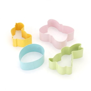 Nuovo Design Ecologico Tagliabiscotti in Metallo con Rivestimento in Polvere di Grado Alimentare, Colori Vivaci a Tema Naturale e Pasquale - Product Image 1