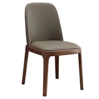 Chaises de salle à manger en cuir nordique, design moderne et luxueux, vente flash VL, bois massif