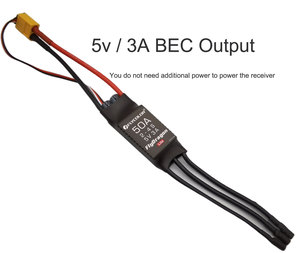 50A ESC <span class=keywords><strong>2</strong></span> 4S ตัวควบคุมความเร็วอิเล็กทรอนิกส์แบบไม่มีแปรง 5V 3A BEC XT60 ปลั๊กหัวกระสุนขนาด <span class=keywords><strong>3</strong></span>.5 มม.สำหรับเครื่องบินโดรนอาร์ซี - Product Image 2