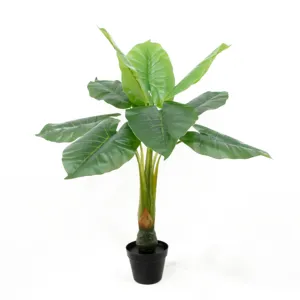 Real Touch Wild Taro Artificial Plante 90CM 9 Leaves Bonsai Plants Decorative For Indoor or Outdoor