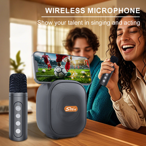 Zqs D21 K12 Mini Bt Karaoke Loa Trẻ Em RGB LED Chiếu Sáng Không Dây Nhà Hệ Thống Karaoke Microphone Có Tính năng Âm Bass Âm Thanh - Product Image 6