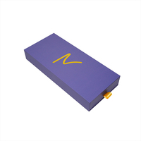 Boîte cadeau de luxe personnalisée avec logo, style tiroir, emballage rigide avec doublure en éponge, estampage à chaud doré, design coulissant pour parfum et bijoux
