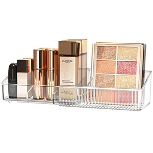 Extendable Mirror Cabinet Storage Box For Bathroom With Compartments Cosmetic Organizer Lipstick Face <b>Mask</b> Holder Pet Material - Product Image 5