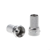 Conector de Cable Coaxial Tipo F de 75-5 con Rosca, Conector Macho Tipo F para Cable Coaxial de Antena de TV Satelital RG6, Adaptador