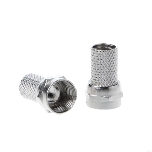 Connecteur de câble <span class=keywords><strong>coaxial</strong></span> à visser de type F 75-5, fiche mâle F pour câble <span class=keywords><strong>coaxial</strong></span> RG6, <span class=keywords><strong>adaptateur</strong></span> d'antenne <span class=keywords><strong>satellite</strong></span> TV - Product Image 1