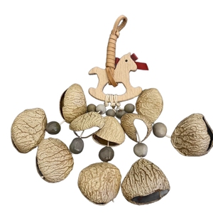 Wholesale Handmade Wooden Natural Fruit Shell <b>Wind</b> <b>Chime</b> Pendant For Car Backpack Hanging Souvenir - Product Image 1