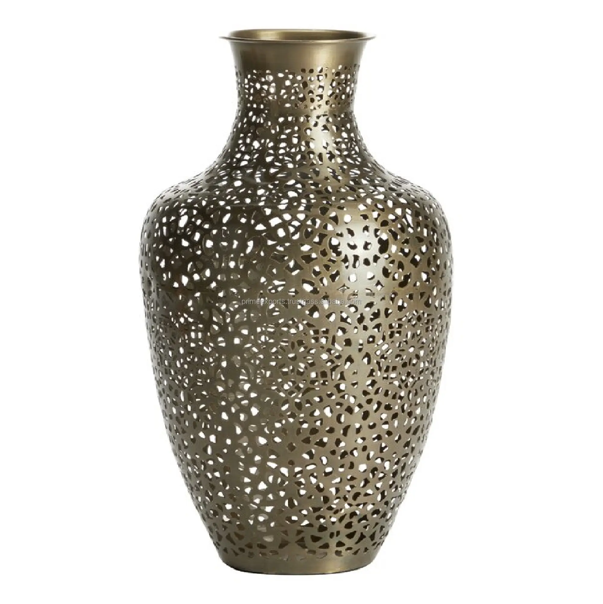 Arábia e turca estilo bronze antigo barato atacado taxas mais venda decorativo metal flor vaso de mesa e vasos de chão.