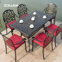 Chaises et tables en aluminium fonte, mobilier de jardin, en fer, d'extérieur, jardin, Patio, offre spéciale