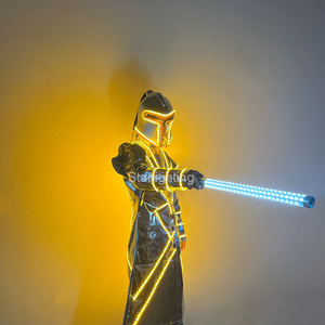 ชุดนักเต้น<span class=keywords><strong>ทหาร</strong></span>โรมันเปลี่ยนสีชุดคอสเพลย์ชุดการแสดงหุ่นยนต์ LED สำหรับไนท์คลับงานบอลรูม - Product Image 6