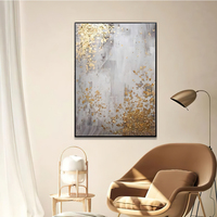 Toile abstraite peinte à la main sur mesure, peinture murale unique pour la décoration d'hôtels et de salons