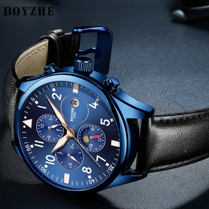 Relojes Mecánicos BOYZHE de Envío Rápido y Gran Venta para Hombre, <span class=keywords><strong>Reloj</strong></span> de Cuero de Lujo para Hombre, Envío Directo - Product Image 6