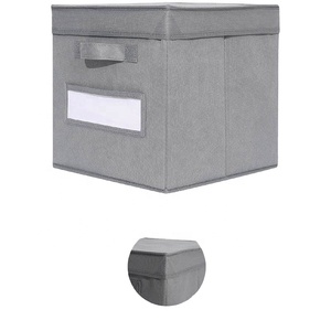 Đóng Mở Vải Cube Lưu Trữ Bin Với Nắp Duy Nhất Tầng Tổ Chức Cho Quần Áo Và Đồ Trang Sức <span class=keywords><strong>3Pcs</strong></span> Thiết Lập Cho Tủ Quần Áo Lưu Trữ - Product Image 1