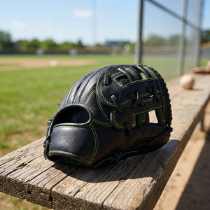 Gants de baseball de couleur noire derniers gants de conception gants de sport taille et conception personnalisées entraînement de match de baseball dernière conception - Product Image 2