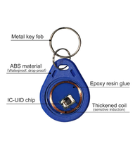 Prix pas cher 125KHz 13.56MHz proximité TK4100 EM4200 EM4305 T5577 RFID porte-clés porte-clés anneau réinscriptible RFID porte-clés étiquette