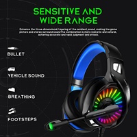 Casque de jeu professionnel RVB pour ordinateur Casque de jeu PS4 Casque de jeu réglable filaire