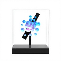 Mini projecteur holographique 3D de type table haute résolution avec télécommande pour affichage publicitaire intérieur