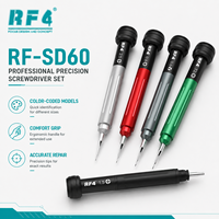 Jeu de tournevis de précision silencieux 5-en-1 en alliage RF4 RF-SD60 pour la réparation de téléphones, appareils photo, montres et ordinateurs