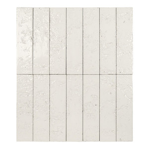 Piastrella Bianca Bahia-26 6 X 26 Cm Spessore 9 Mm Finitura Lucida Bordi Irregolari - Product Image 1