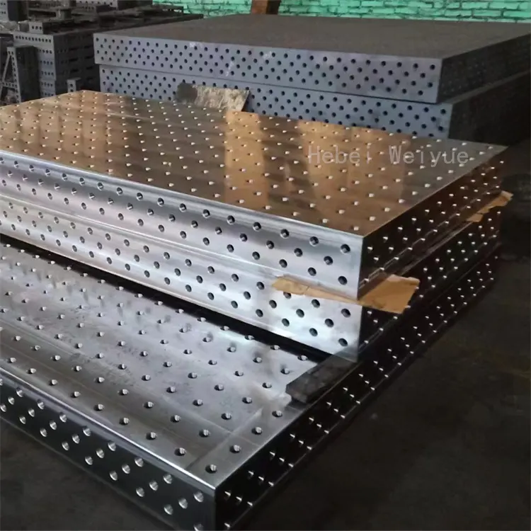 Plataforma de hierro fundido mesa de soldadura 3D con accesorios de plantilla ángulos de localización para taller de reparación
