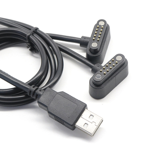 Connecteur de charge magnétique USB-A vers terminal Pogo Pin <span class=keywords><strong>10</strong></span> broches, câble magnétique Pogo Pin, prix usine - Product Image 3