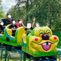 Attraction familiale de montagnes russes sur rail, fournisseur de trains sur chenilles personnalisés