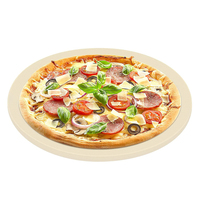 Pierre à pizza en cordiérite, ronde, résistante à la chaleur, en céramique, pour four et grill