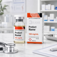 Maßgefertigte Verpackungsbox für Medizinfläschchen aus Recyclingmaterialien 10ml Pharmazeutische Injektionsflasche Bedruckte Faltschachtel