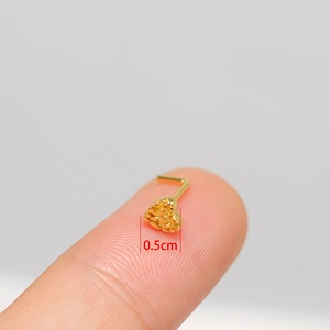 Anello da <span class=keywords><strong>naso</strong></span> a forma di cuore a L da 5 mm in ottone placcato <span class=keywords><strong>argento</strong></span>, alla moda, per donna, ideale per feste - Product Image 5