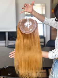 2025 Shy hecho a medida 16 pulgadas 8*8 virgen europea para encaje Peluca de encaje completo nudos invisibles Color personalizado blanco mujeres 130% - Product Image 5