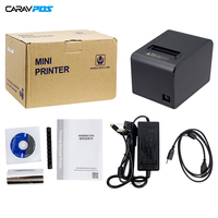 Printer Resi Termal Kecepatan Tinggi Termasuk Pemotong Kertas Otomatis Pencetakan 80mm Rendah Kebisingan Ukuran Kecil Printer POS Kode QR