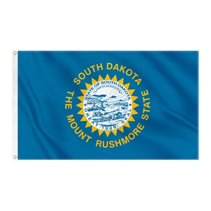 Bandera del estado de Dakota del Sur de 3x5 pies, superventas, bandera personalizada con doble costura de poliéster y ojales de latón para eventos deportivos, desfiles y espectáculos. - Product Image 1