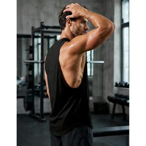 FOXA Mens Drop Arm Tank Top 100% Cotton Breathable Gym Workout Sleeveless Muscle Shirt Summer <b>Tee</b> - Product Image 3