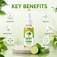 Huile essentielle de bergamote pure à 100% pour les cheveux, la peau, le diffuseur, l'aromathérapie et la fabrication de savon artisanal